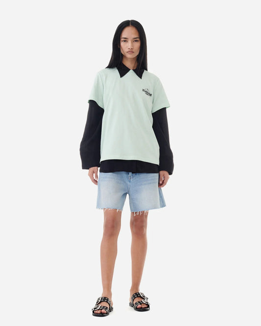 Thin Jersey Ganni World Relaxed T-Shirt