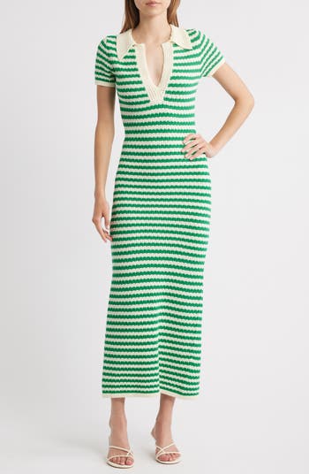 Stripe Crochet Dress