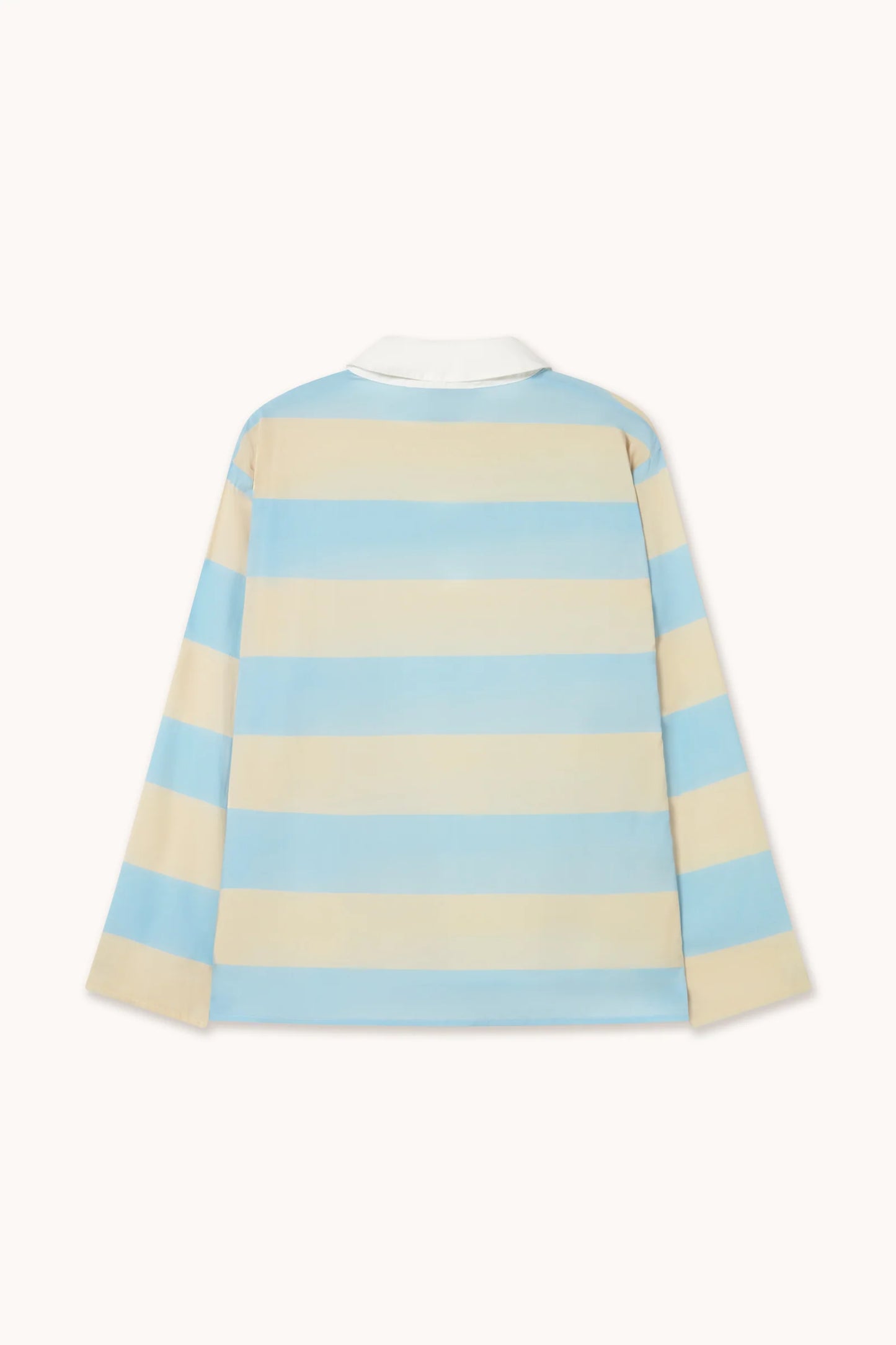 Striped Polo Collar Blouse