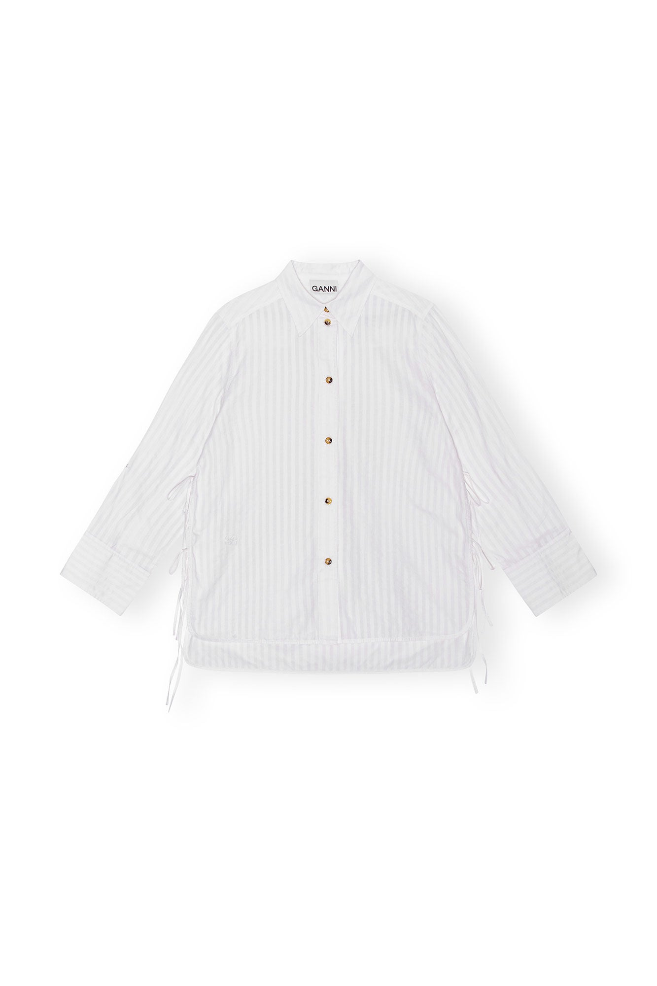 Tonal Stripe Oversized Shirt