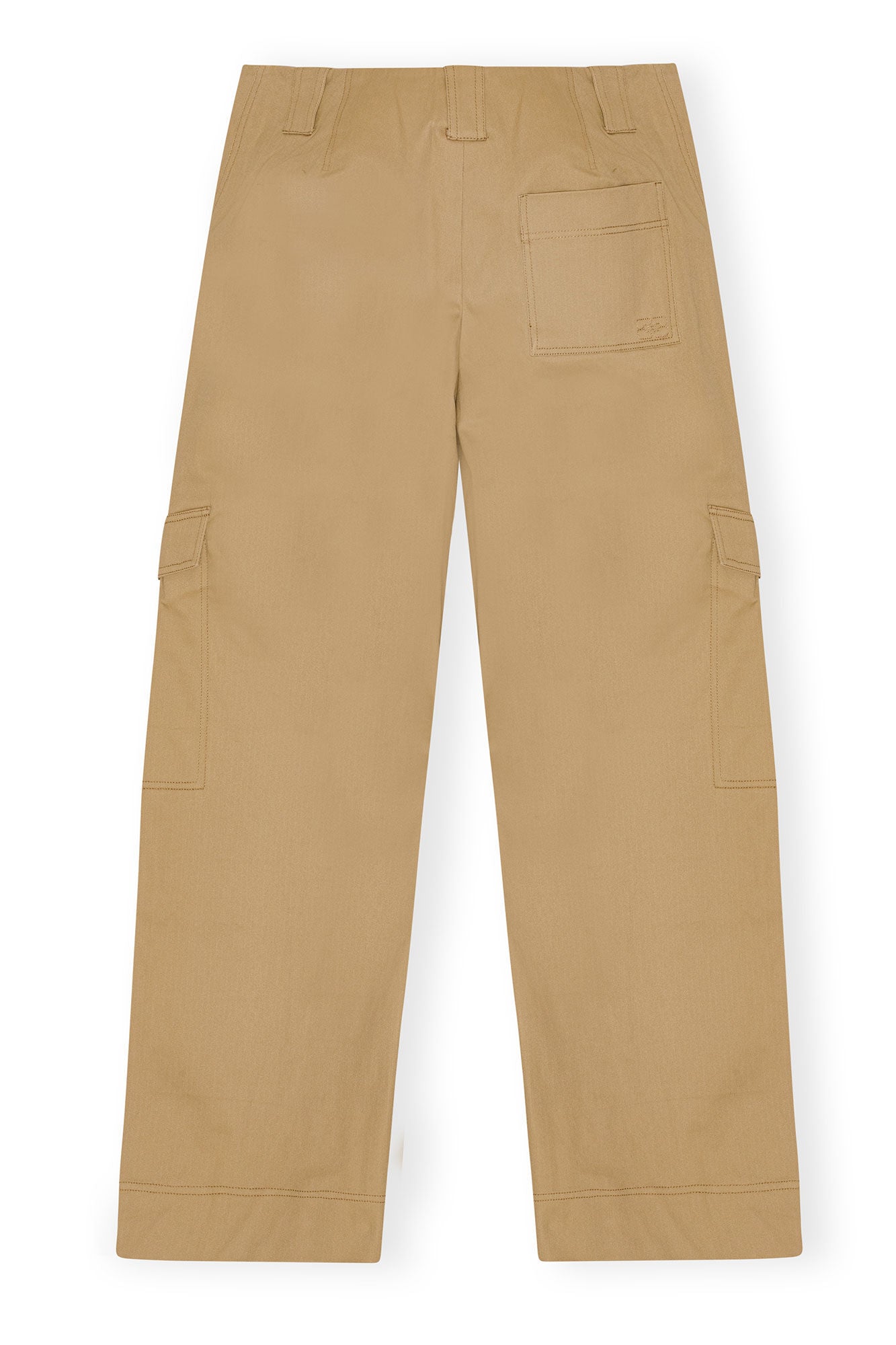 Herringbone Canvas Mid Waist Pants