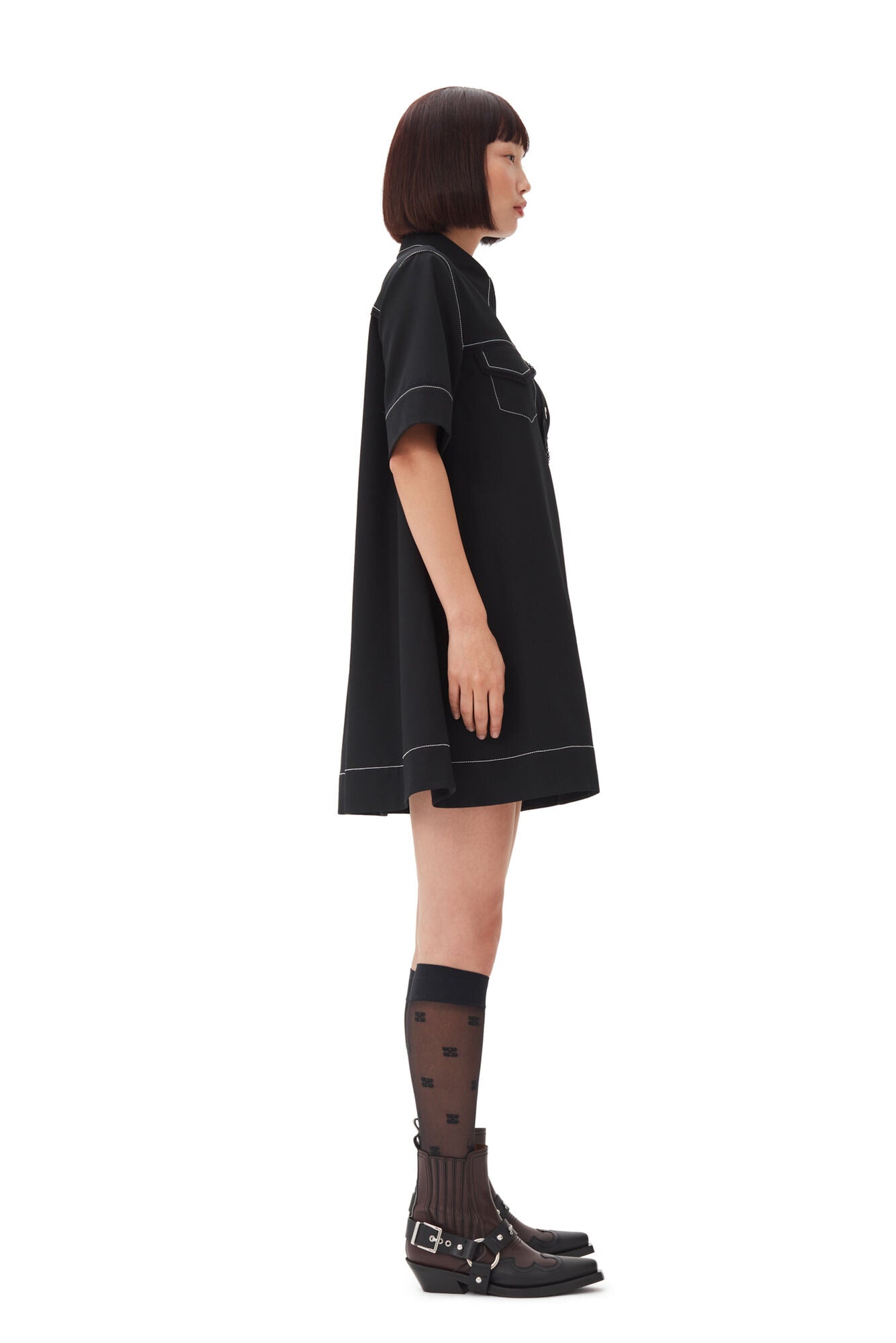 Crepe Sable Midi Dress