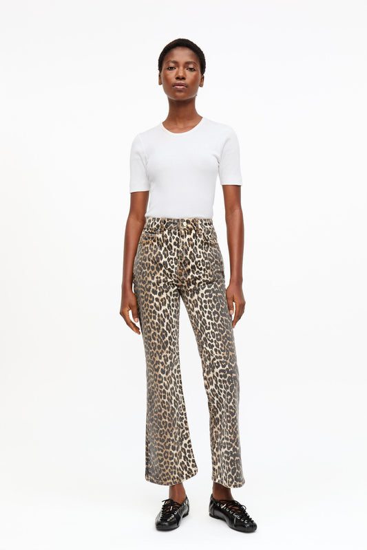 Betzy Cropped Leopard Jeans