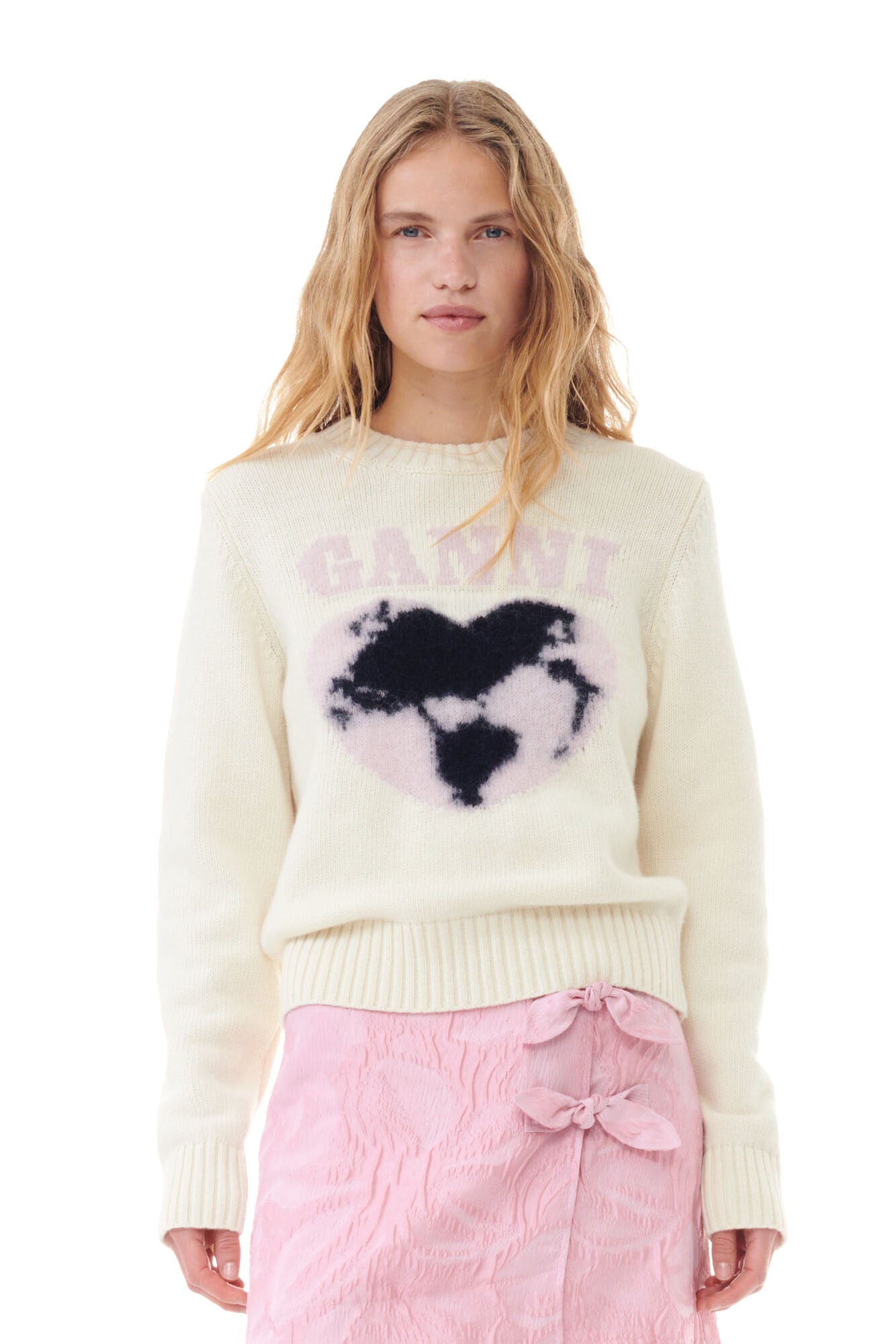 Graphic Soft Wool Mix O-Neck