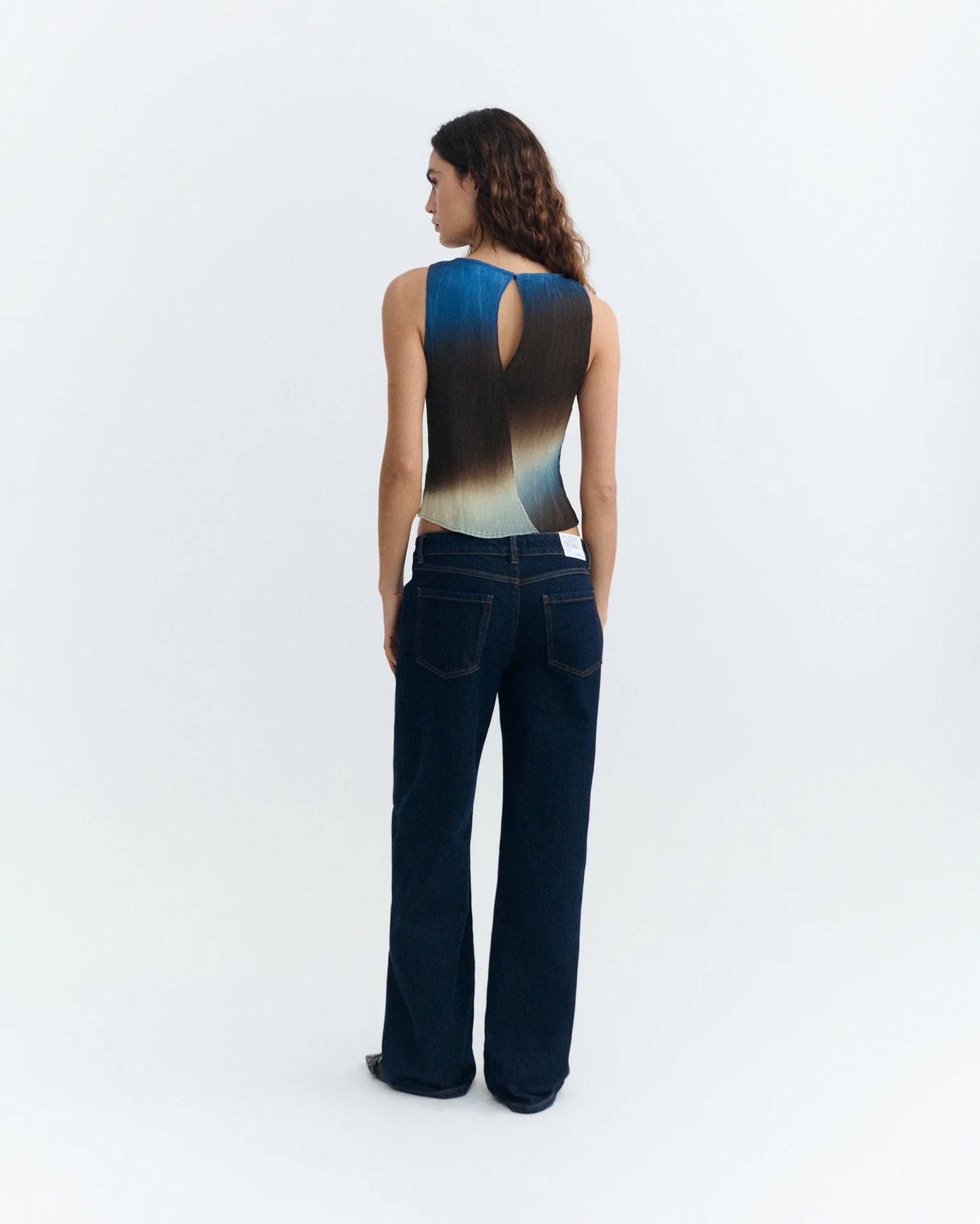 Glass Pleated Dora Top