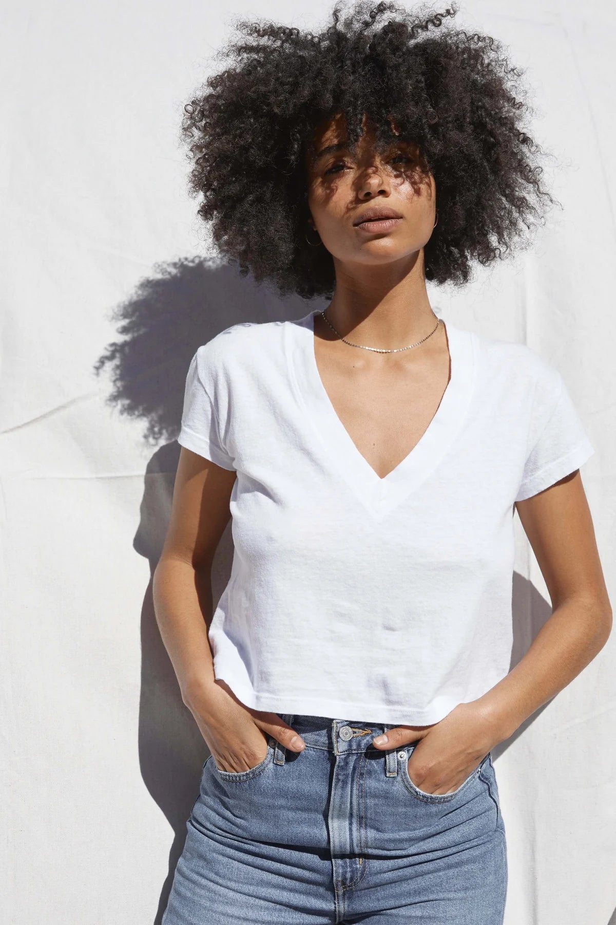 Alanis Recycled Cotton V-Neck