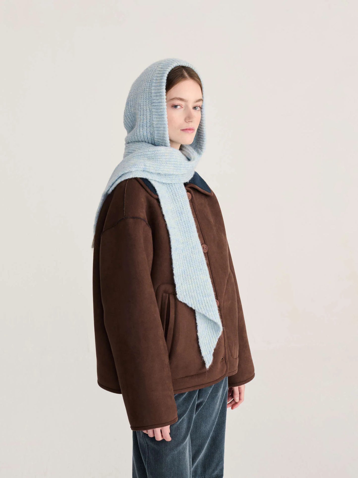 Knitted Hooded Scarf