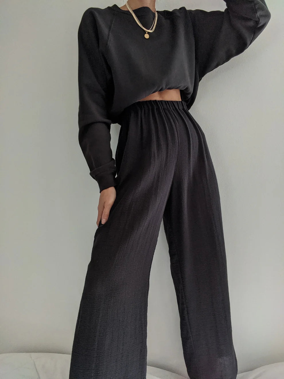 Patricia Waffled Cotton Pant