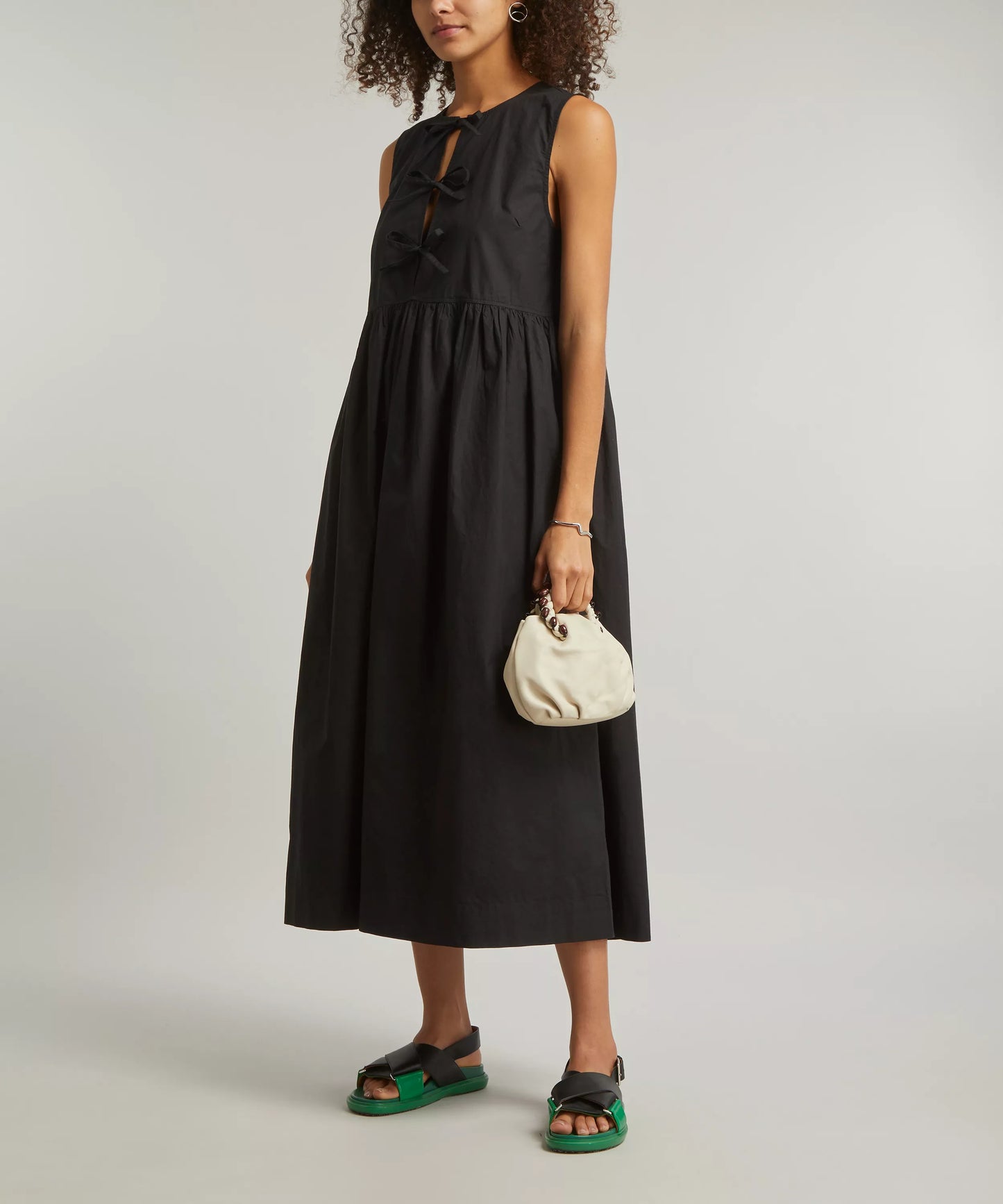 Cotton Poplin Midi Dress