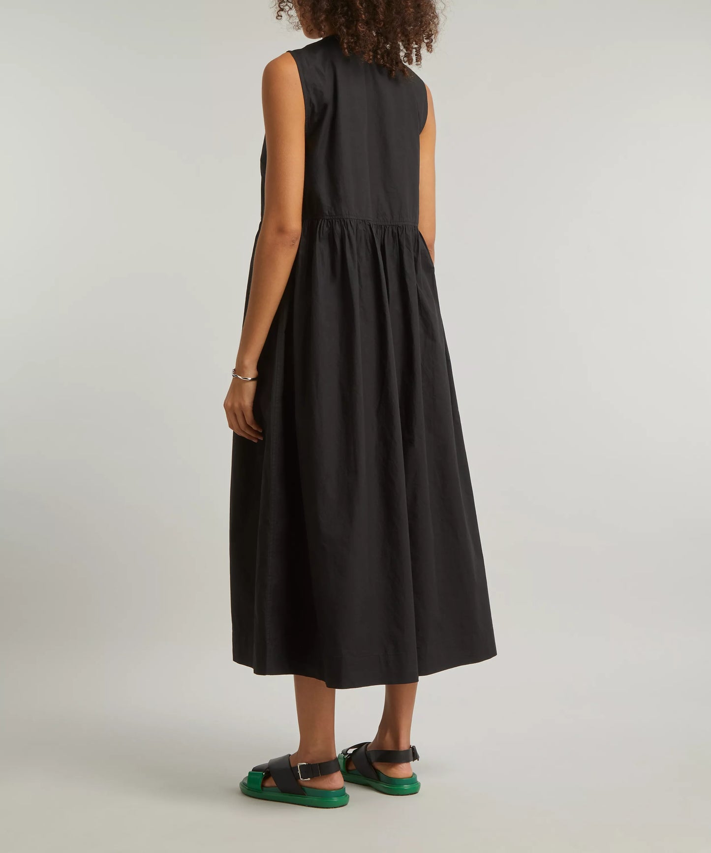 Cotton Poplin Midi Dress