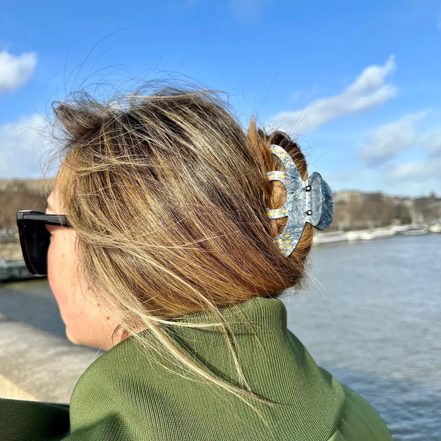 Hand Painted Hair Clip