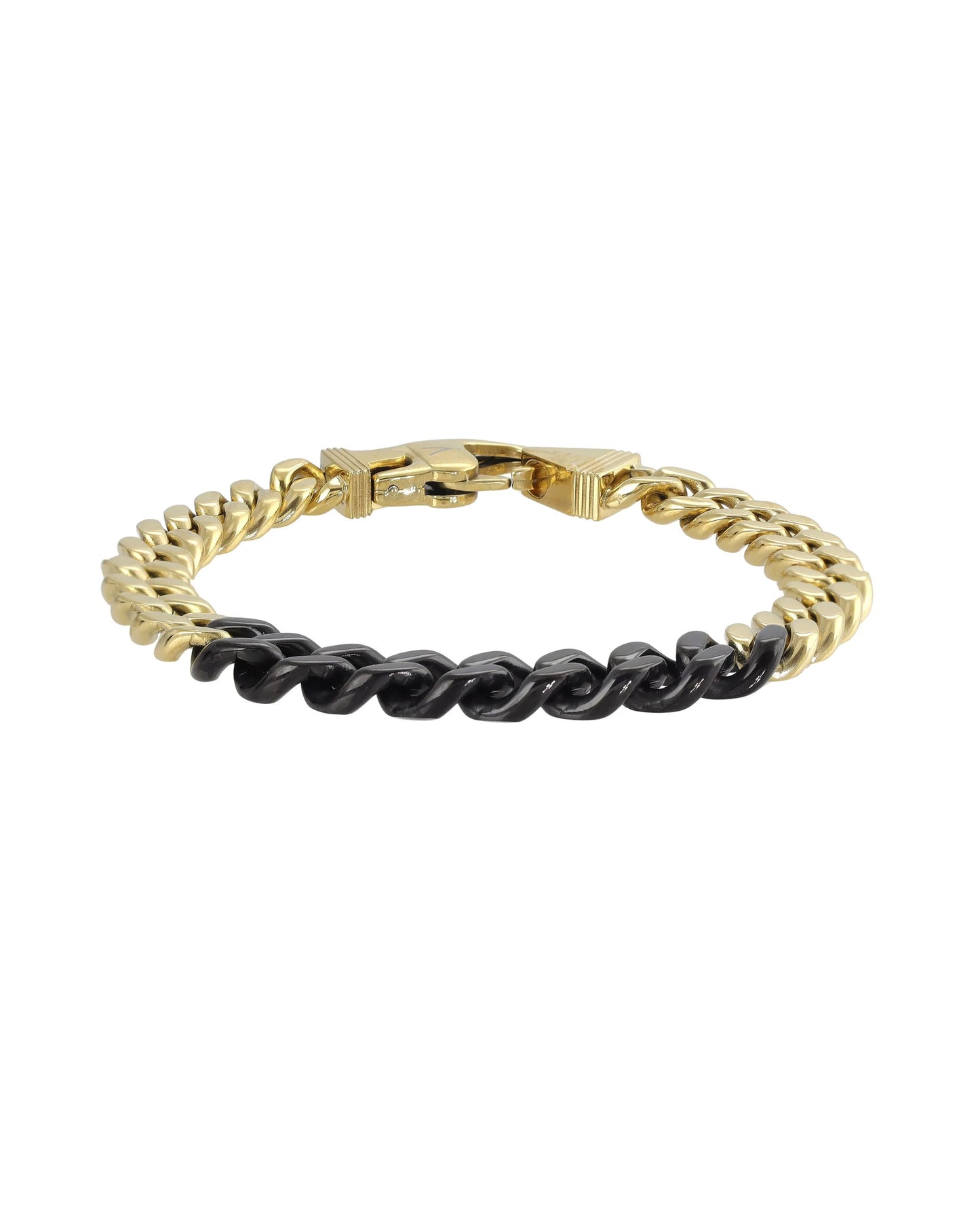 Two-tone Curb Chain Bracelet