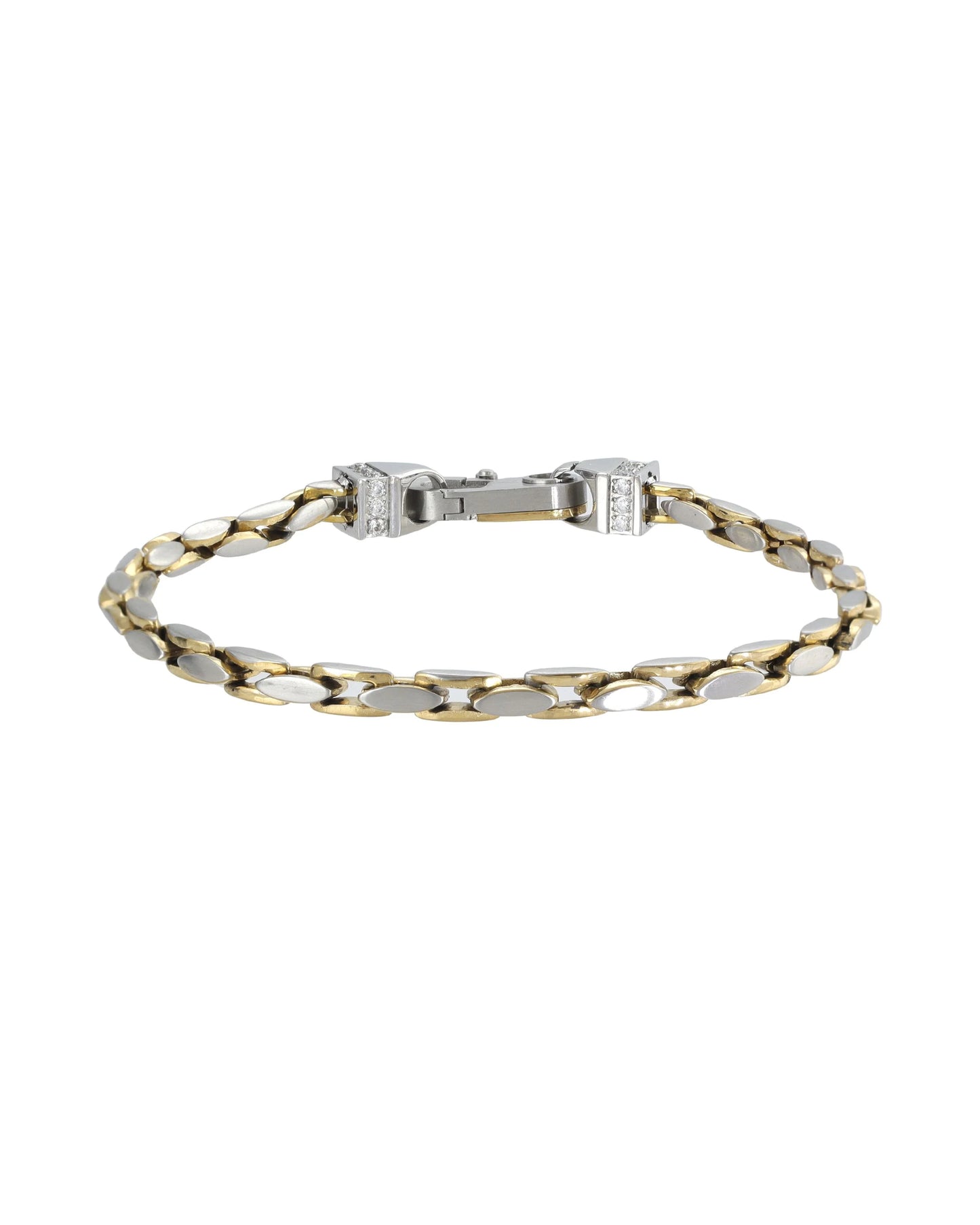 Two-tone Pavé Clasp Bracelet