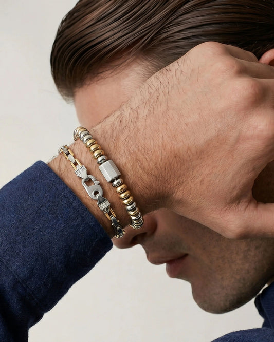 Two-tone Bead Bracelet