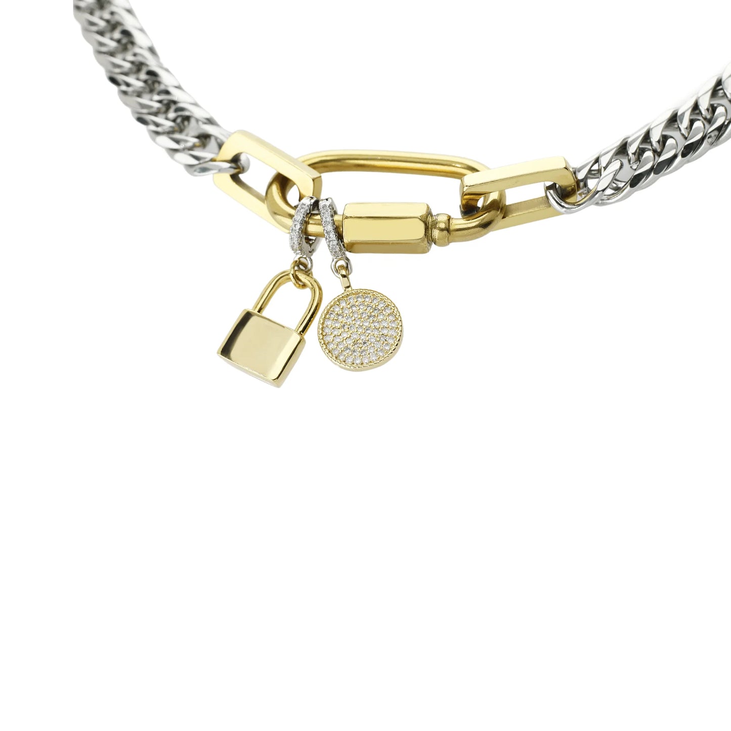 Anne Clip On Lock Necklace