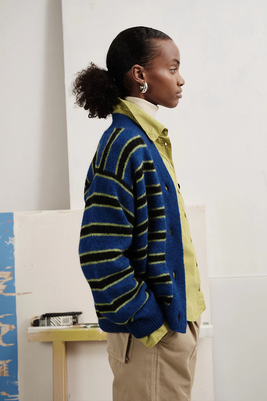 Dolphin Striped Cardigan
