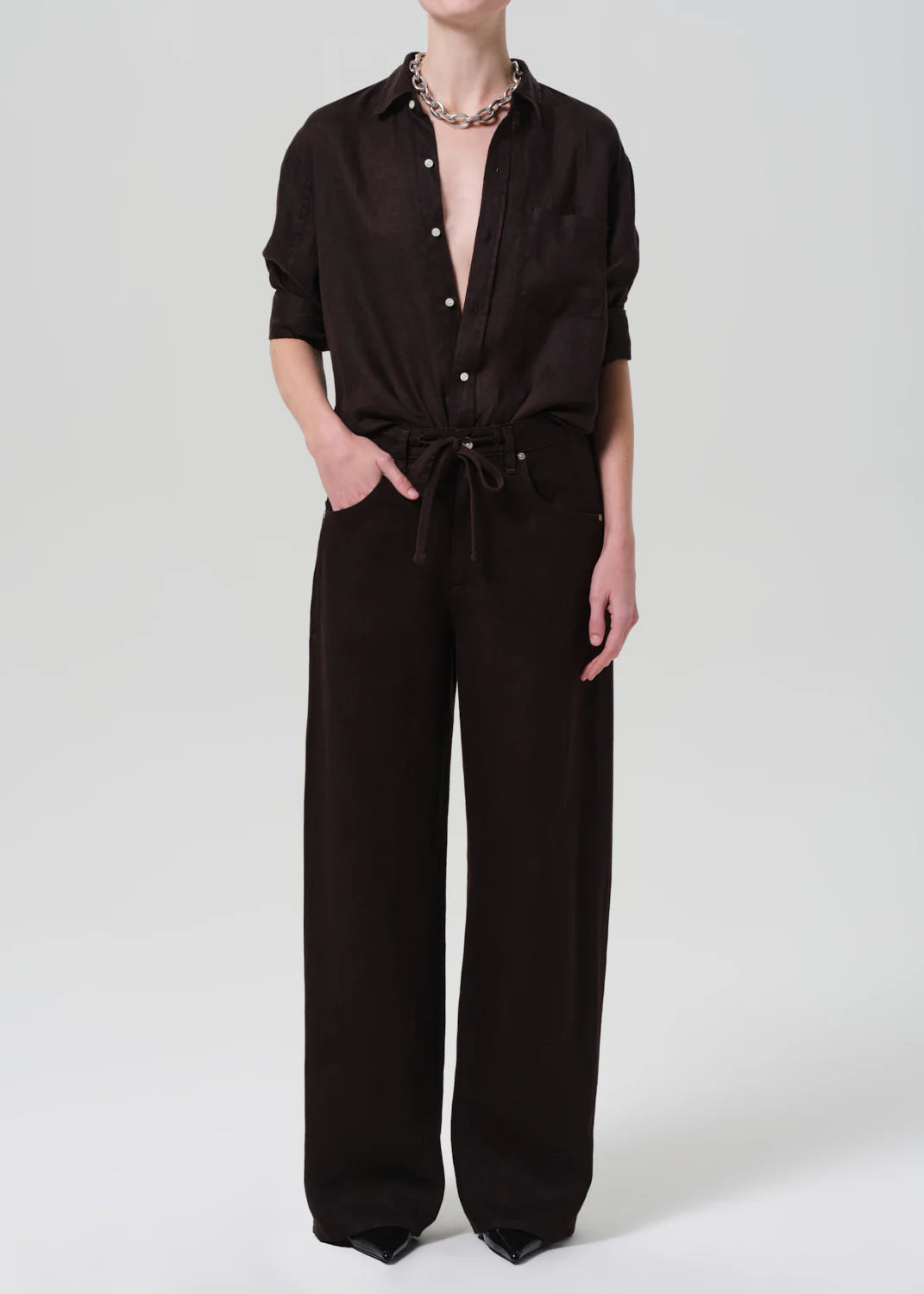 Brynn Linen Drawstring Trousers