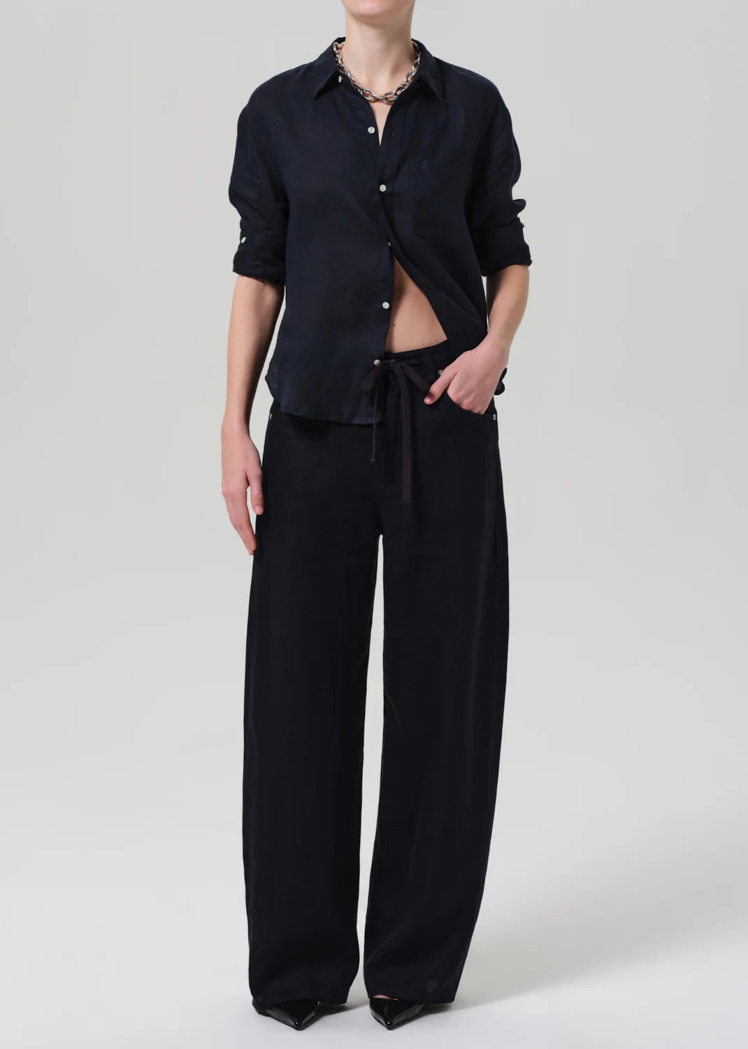Brynn Linen Drawstring Trousers