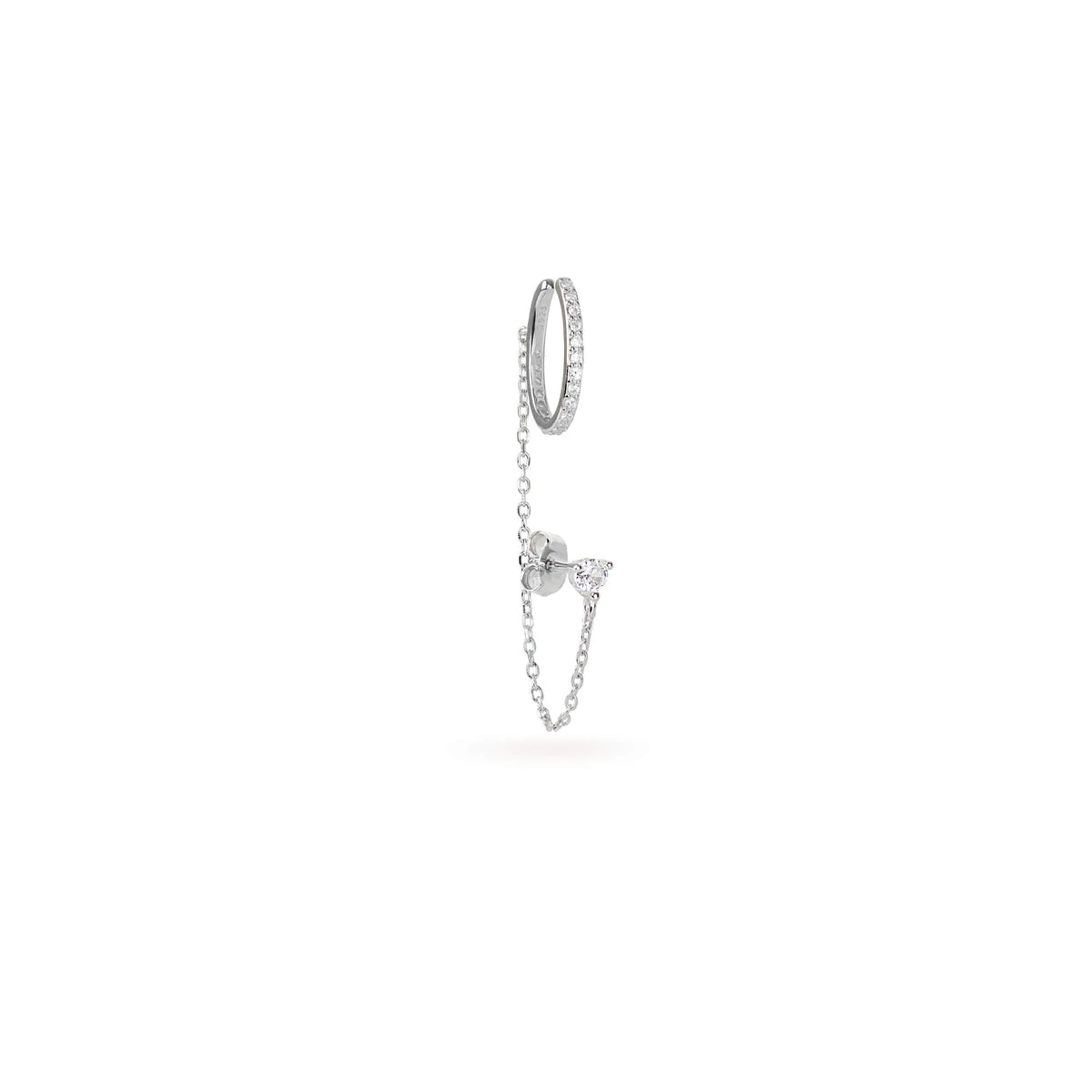 Ear Cuff With Chain Earring