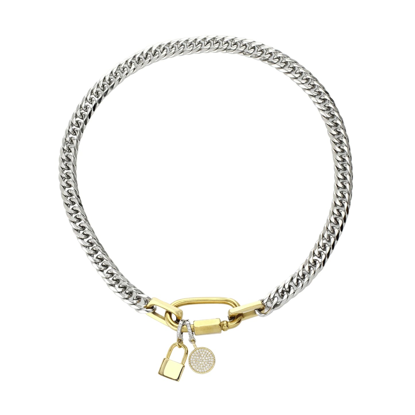 Anne Clip On Lock Necklace