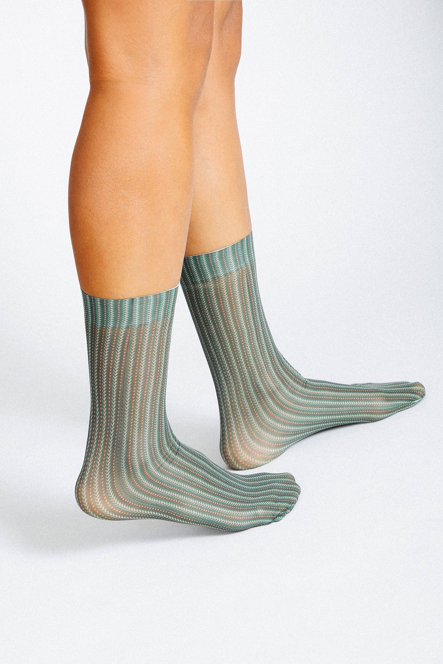 Ollie Patterned Nylon Ankle Sock