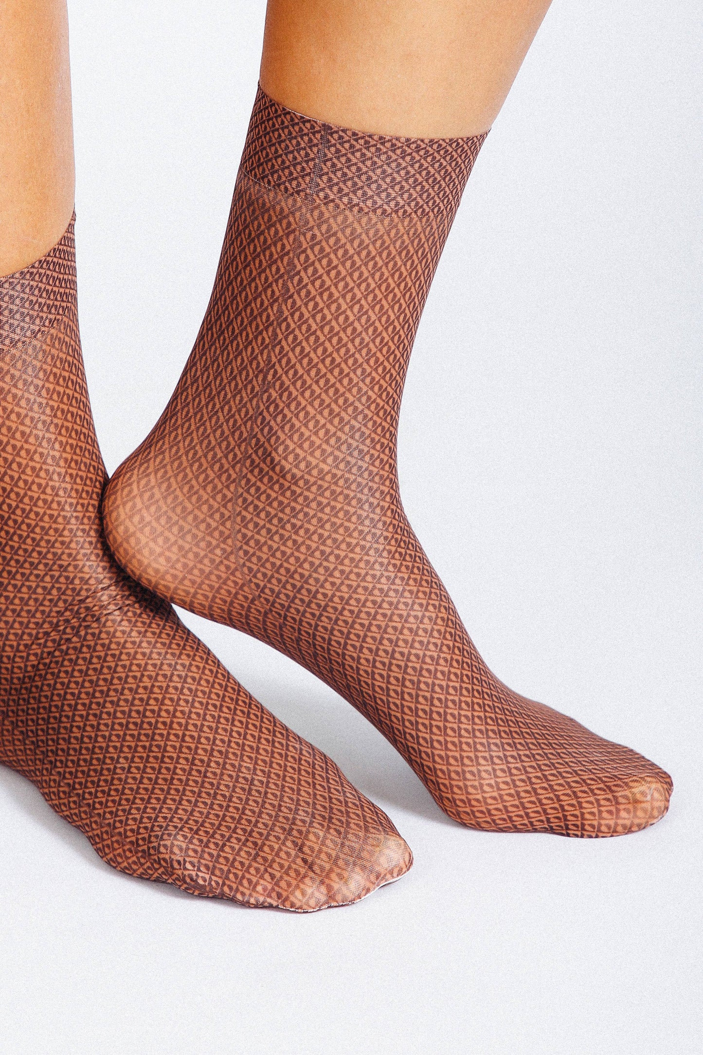 Ollie Patterned Nylon Ankle Sock