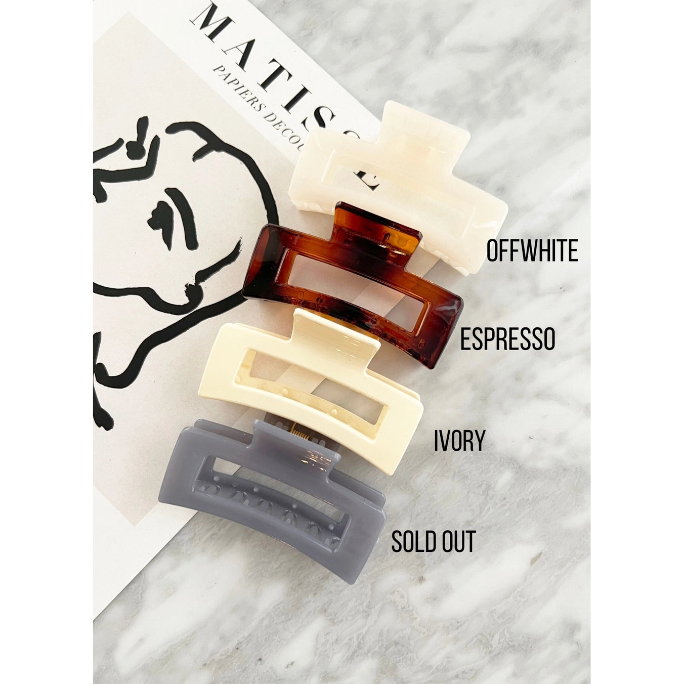 3.5" Translucent Hair Clip