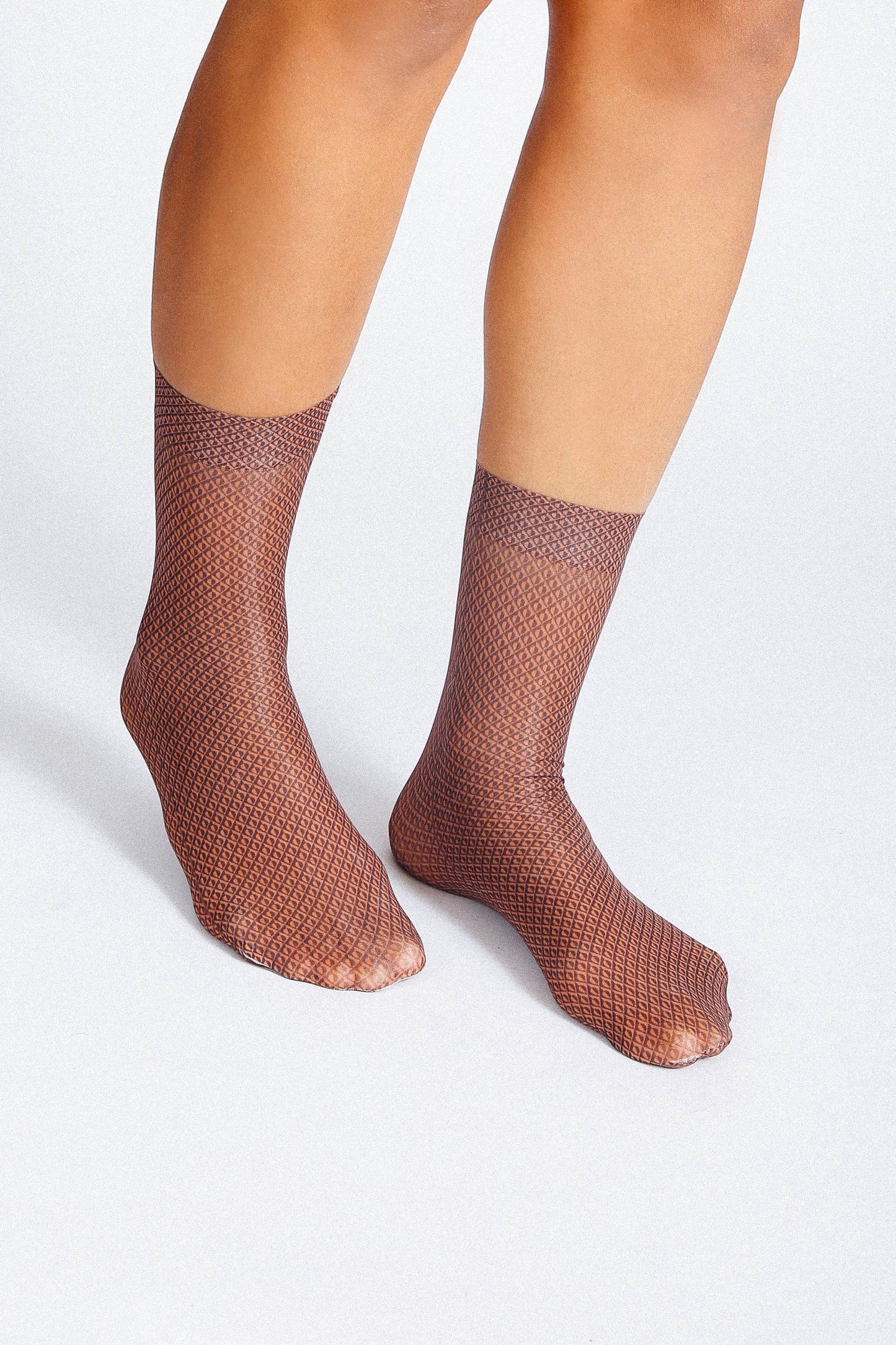Ollie Patterned Nylon Ankle Sock