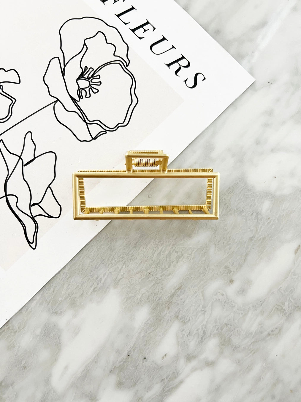 3.25" Gold Hair Clip