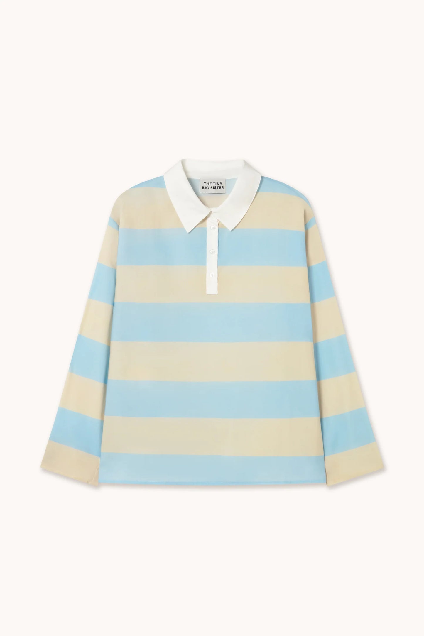 Striped Polo Collar Blouse