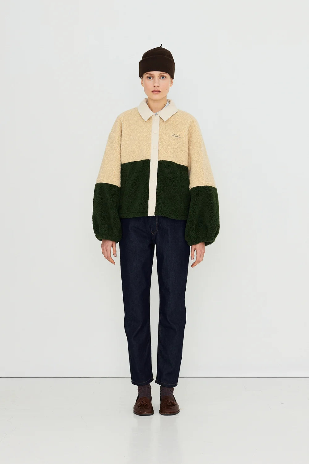 Color Blocked Sherpa Jacket