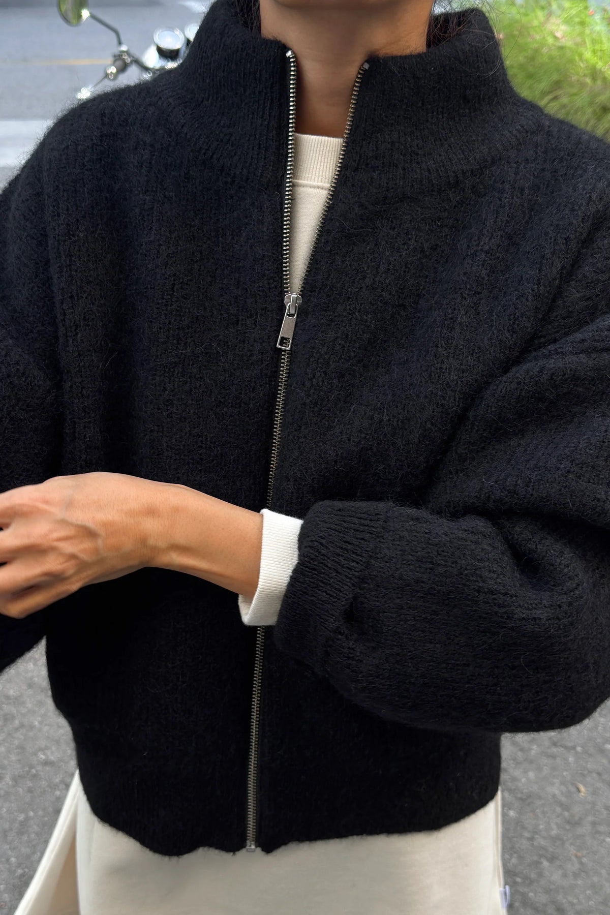 Alpaca Zip Front Jacket