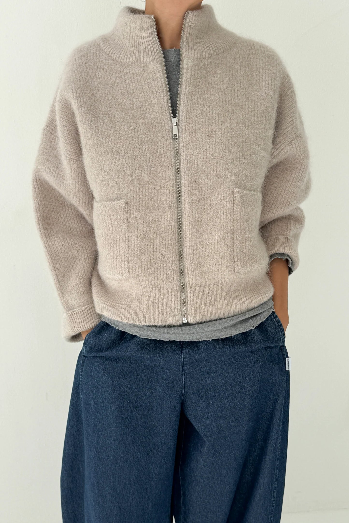 Alpaca Zip Front Jacket