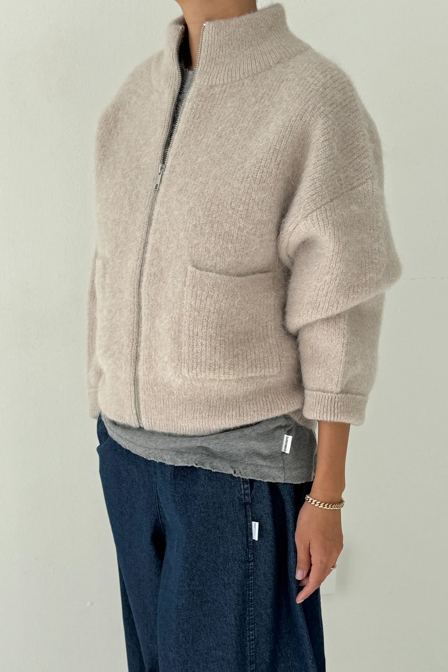 Alpaca Zip Front Jacket