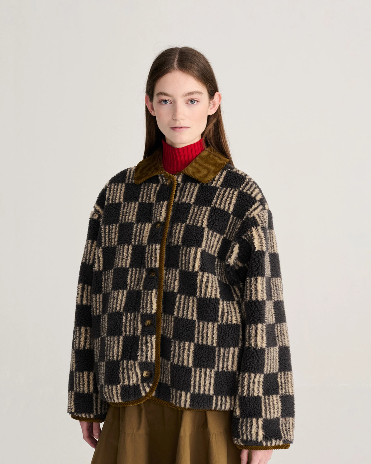 Almost Moiré All Over Sherpa Jacket
