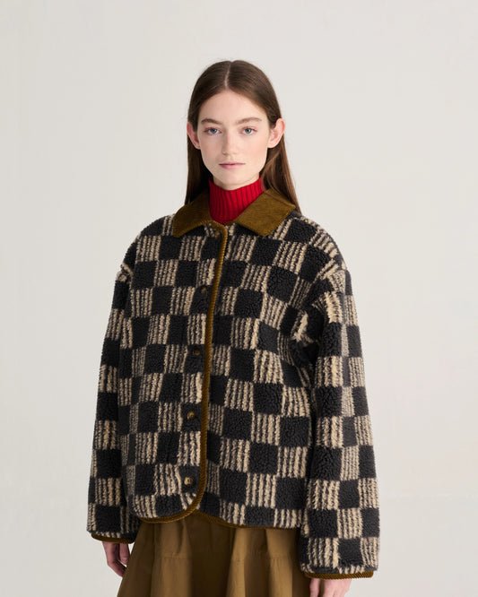 Almost Moiré All Over Sherpa Jacket