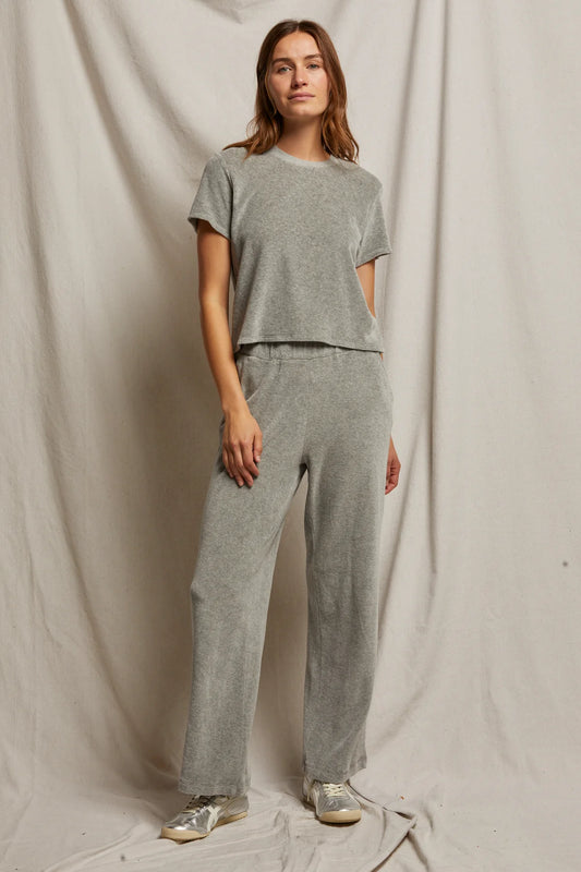 Holly Velour Wideleg Sweatpant