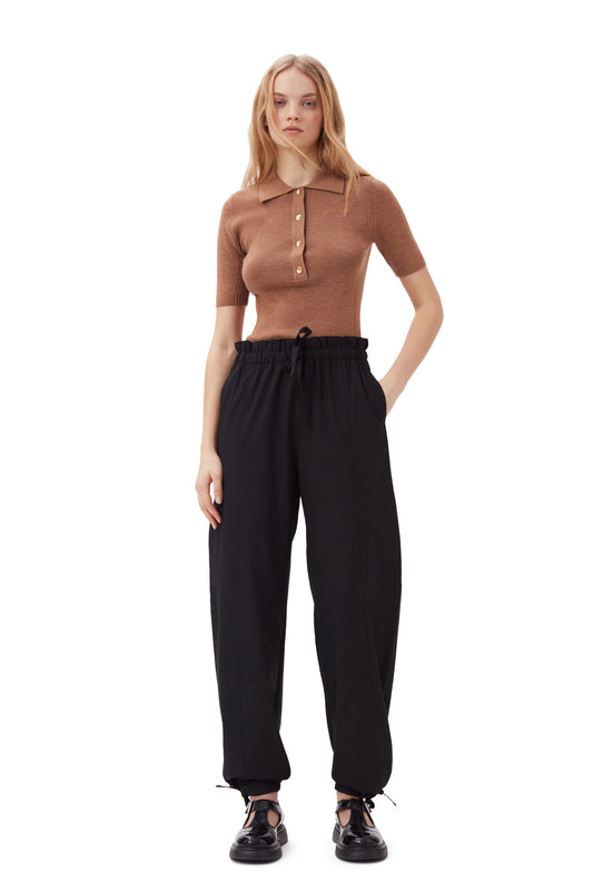 Drapey Melange Elasticated Pants