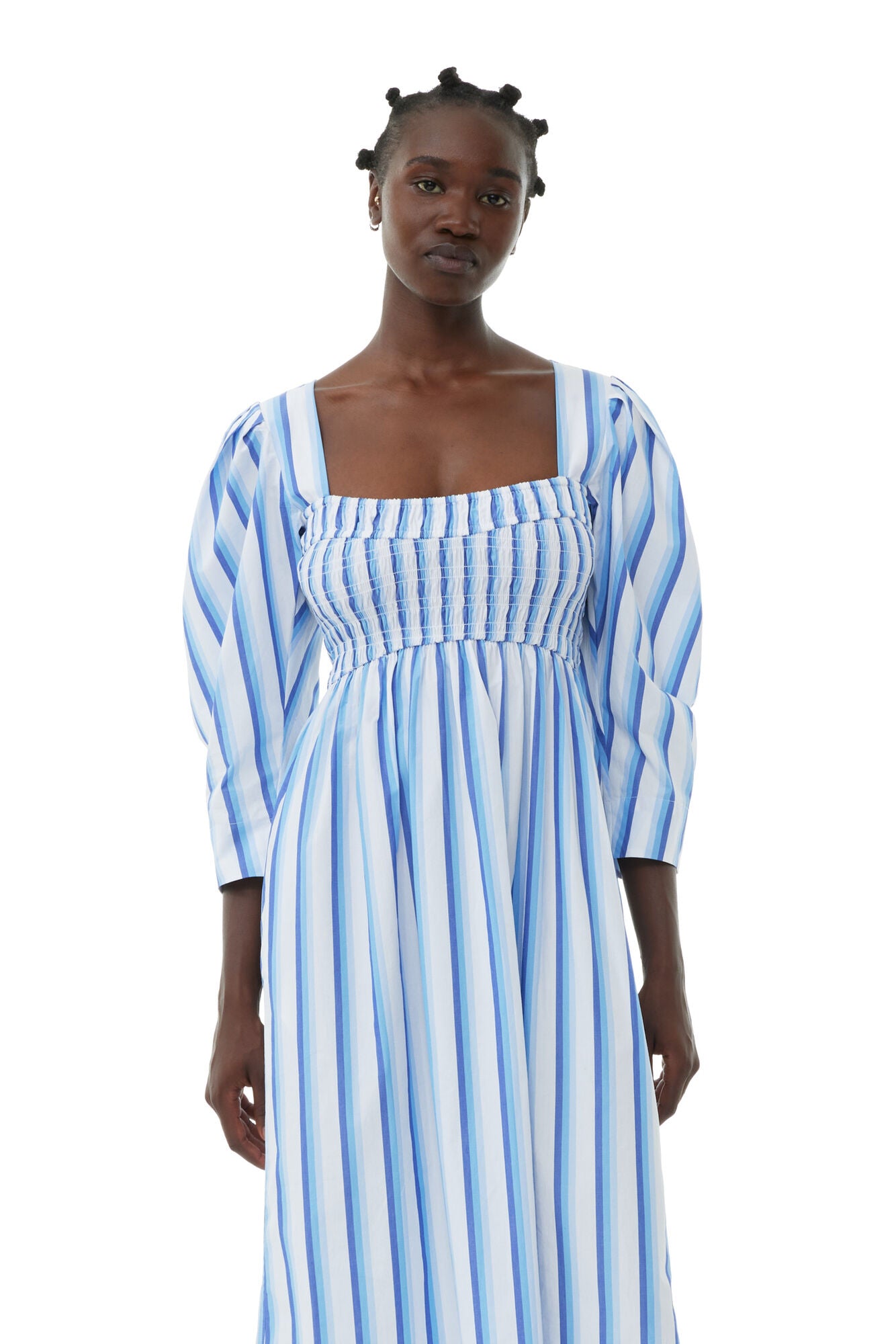 Cotton on blue and white striped dress best sale