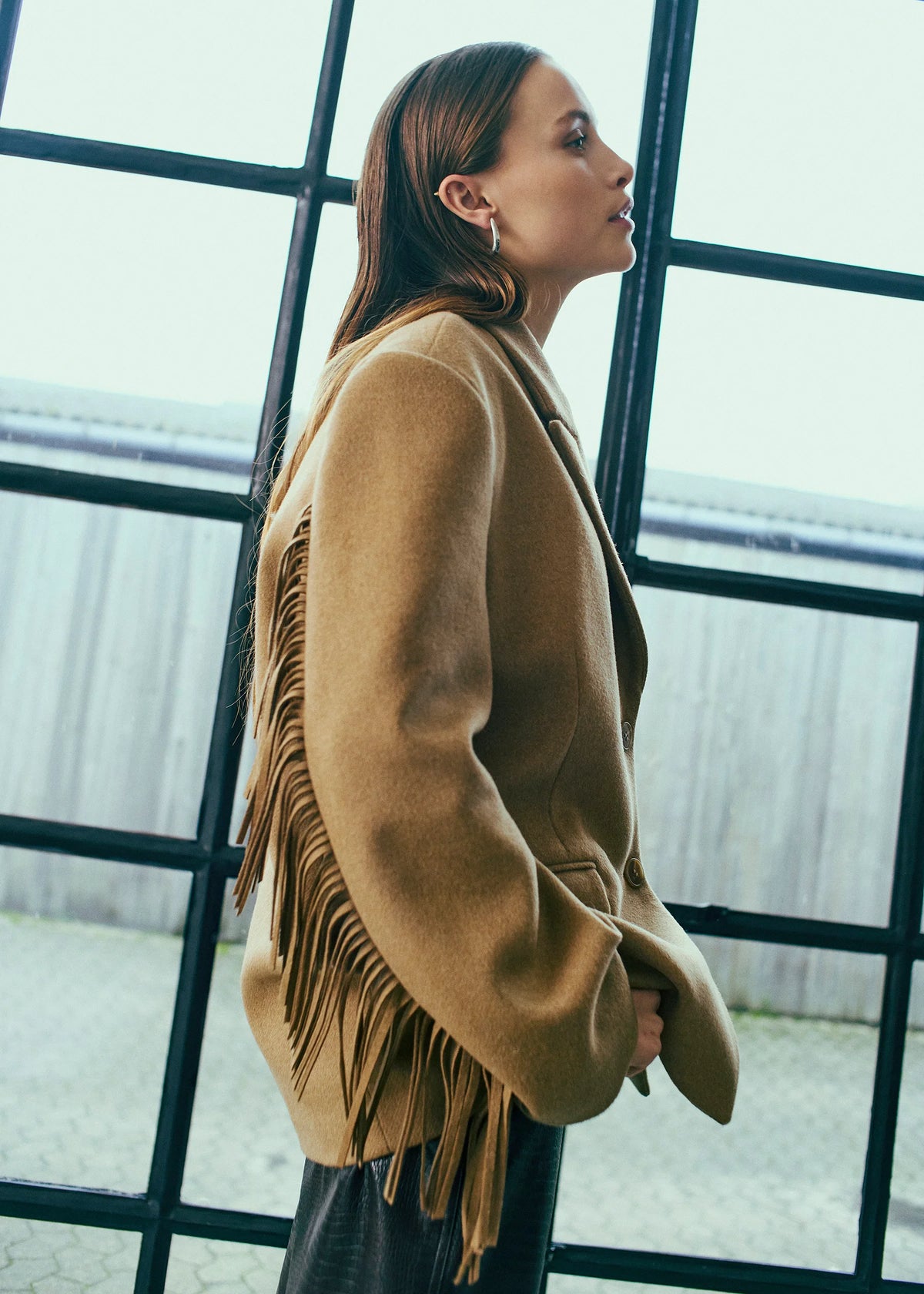 Fringe Wool Blazer