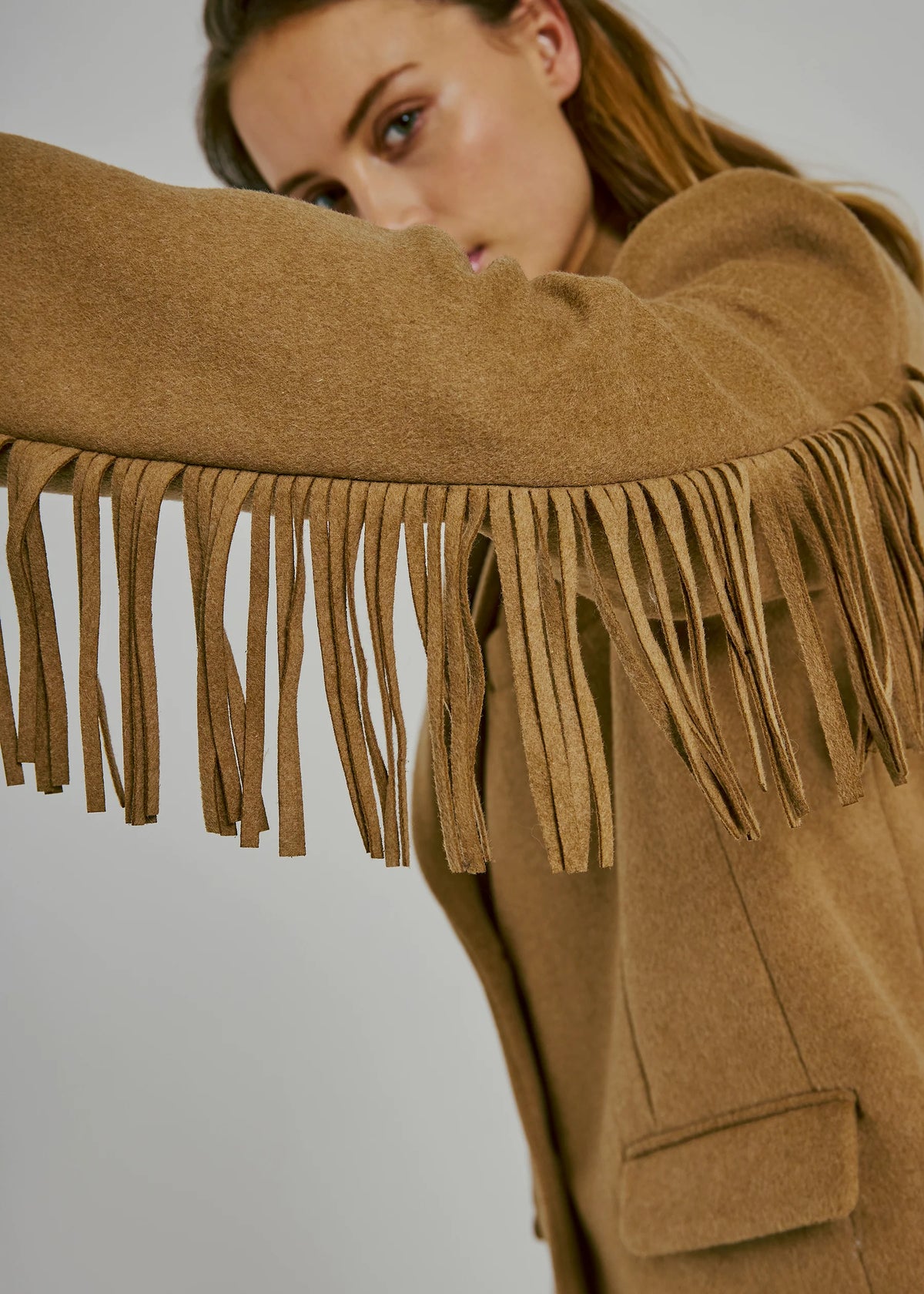 Fringe Wool Blazer