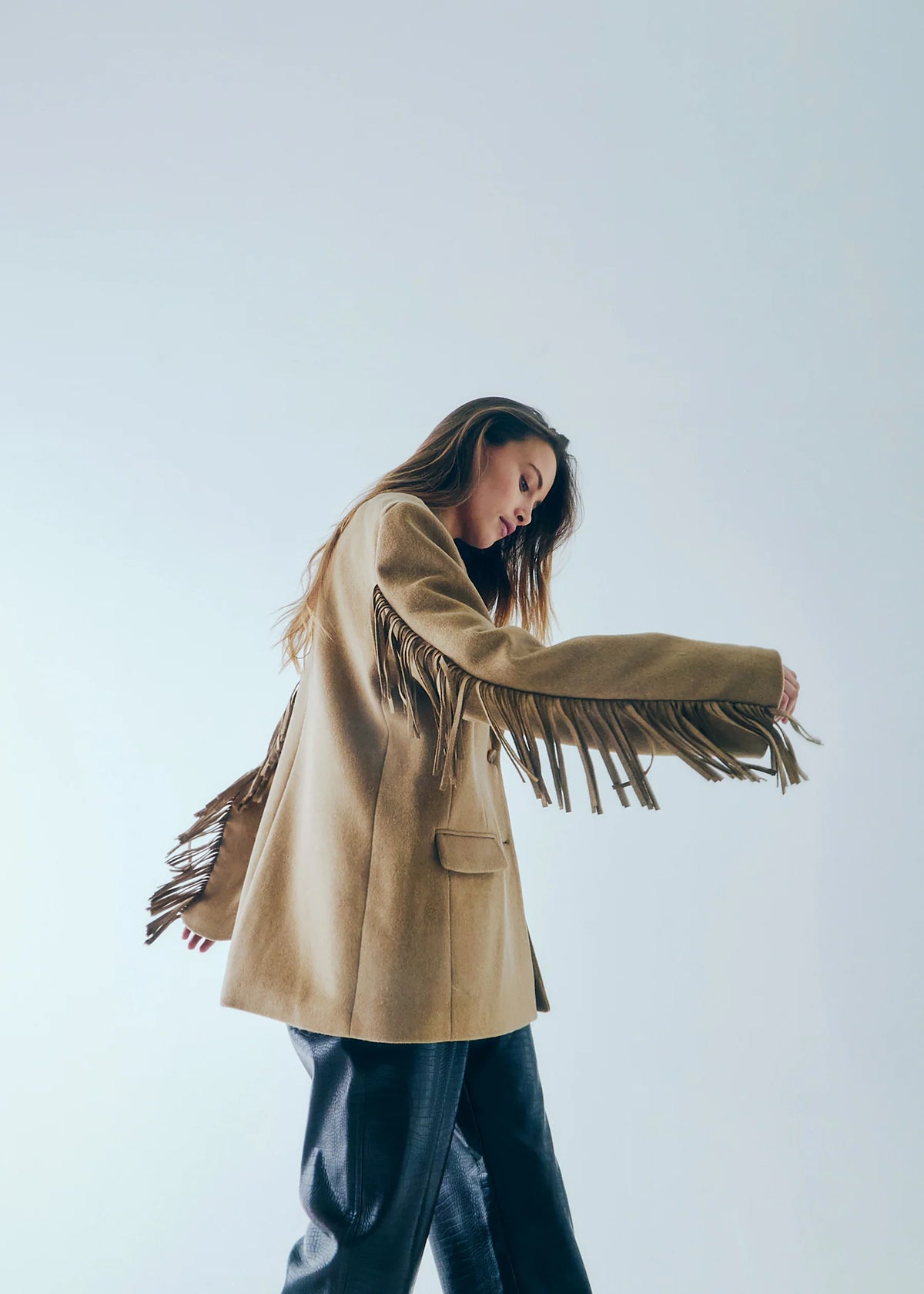 Fringe Wool Blazer