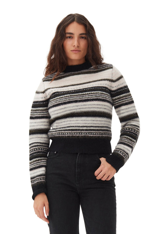 Striped O-Neck Sweater