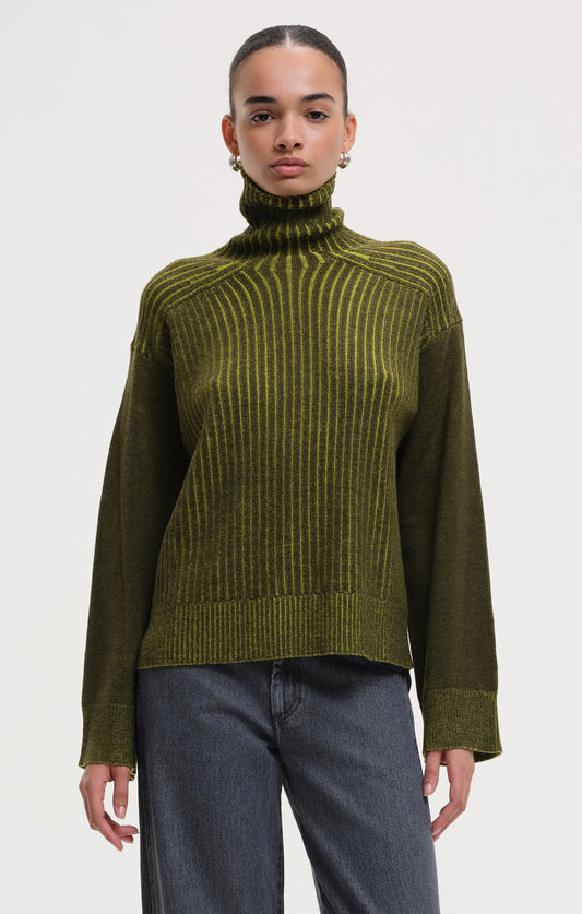 Kiva Turtle Neck Rib