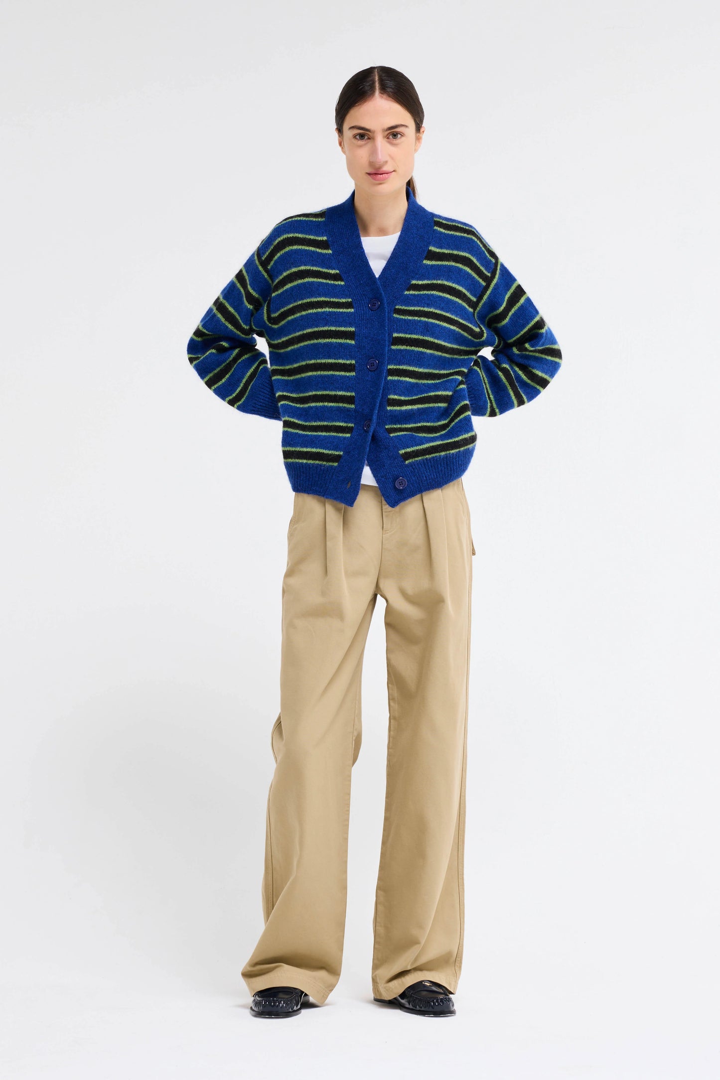 Dolphin Striped Cardigan