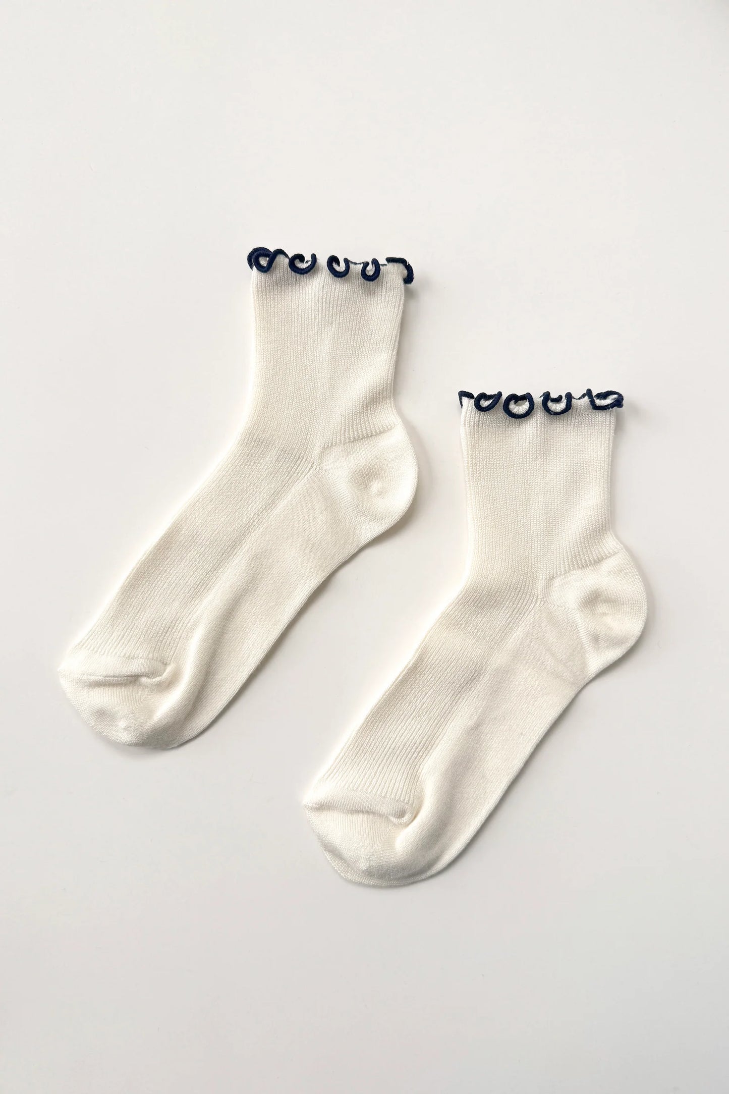 Petite Ruffled Modal Socks