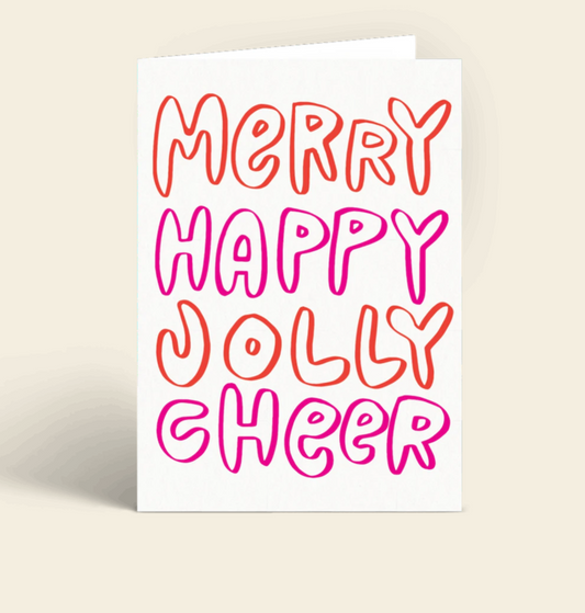 Merry Happy Jolly Cheer Card