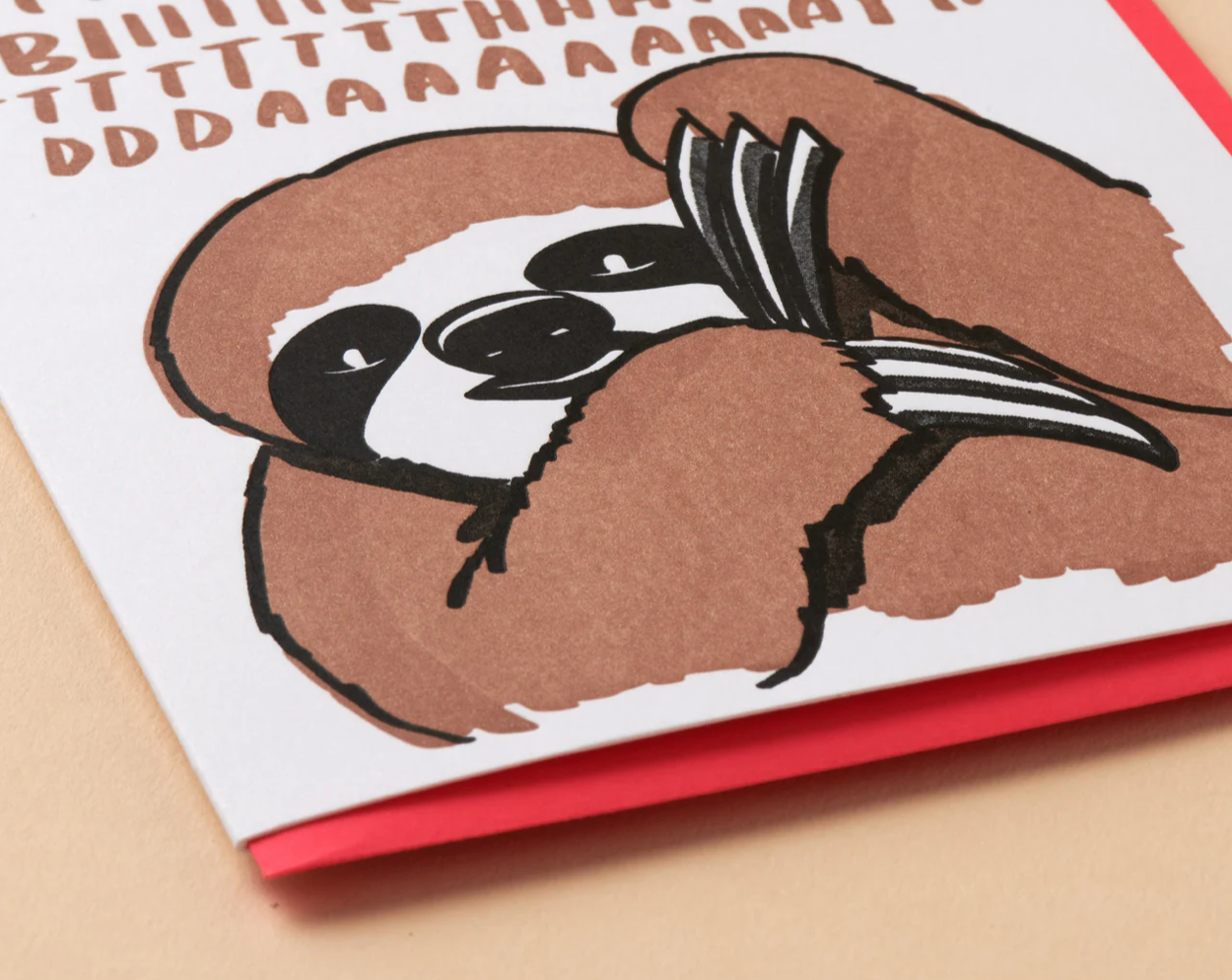 Sloth Birthday Card