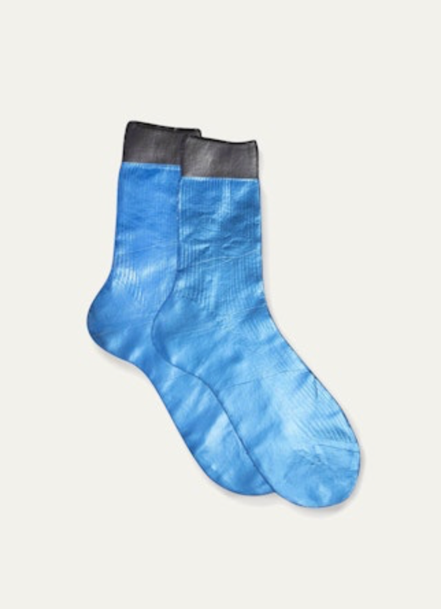 One Ribbed Laminated Bicolor Socks