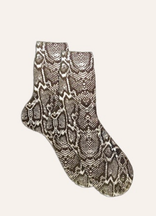 Laminated Python Light Socks